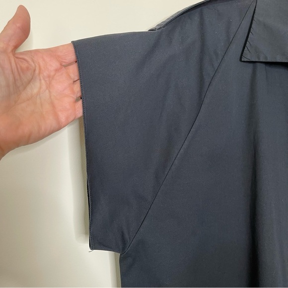 Shamask Classic Shirt Dress in Cotton pockets minimalist oversized designer - Picture 6 of 13